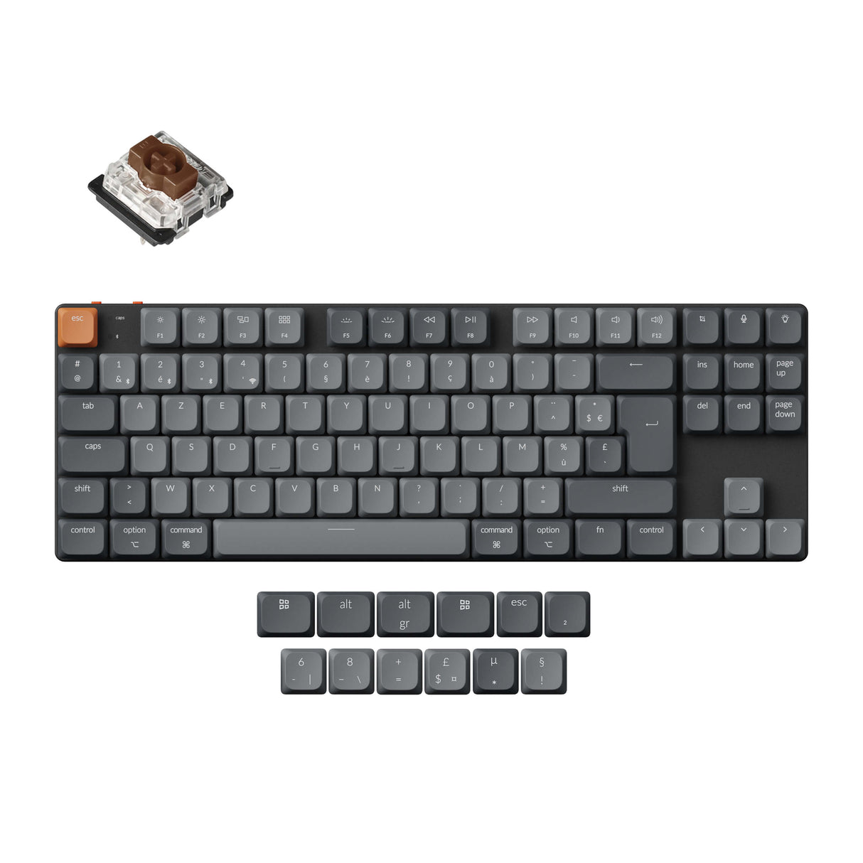 Keychron K1 Max QMK Wireless Custom Mechanical Keyboard ISO Layout Collection