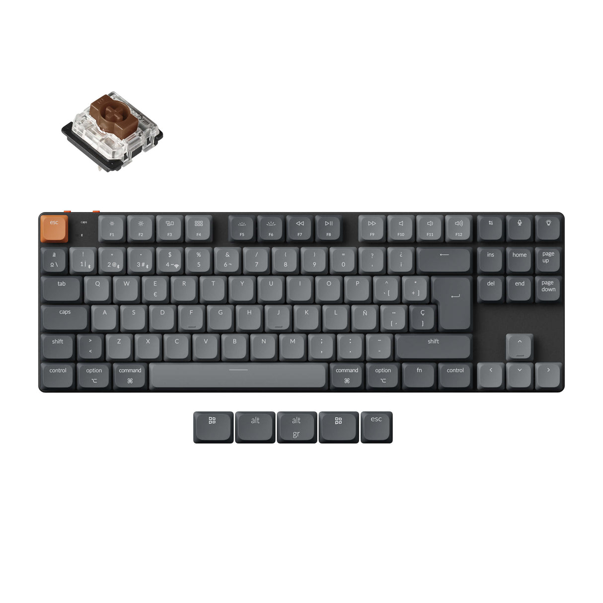 Keychron K1 Max QMK Wireless Custom Mechanical Keyboard ISO Layout Collection