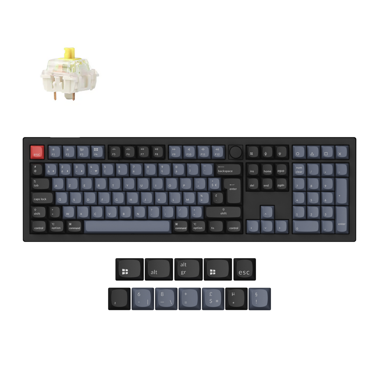 Keychron V6 Max QMK Wireless Custom Mechanical Keyboard ISO Layout Collection