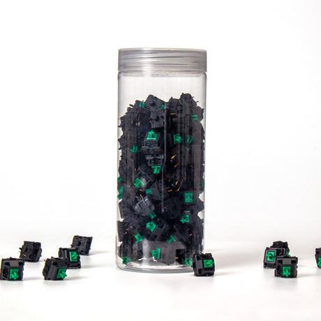 Gateron KS-3X Full Black Green Switch Set