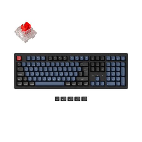 Keychron K10 Pro QMK VIA custom mechanical keyboard 100 percent layout Mac Windows Linux hot-swappable Keychron K Pro switch red ISO Spanish layout