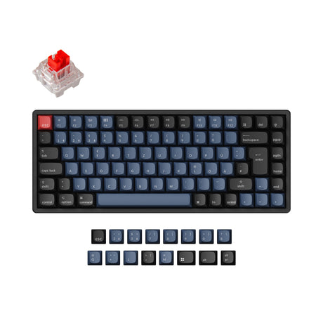 Keychron K2 Pro QMK VIA custom mechanical keyboard 75 percent layout Mac Windows Linux hot-swappable Keychron K Pro switch red ISO German layout