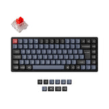 Keychron K2 Pro QMK VIA custom mechanical keyboard 75 percent layout PBT Keycaps hot-swappable Keychron K Pro switch red ISO UK layout