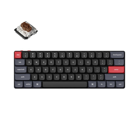 Keychron K9 Pro QMK/VIA ultra-slim custom mechanical keyboard 60 percent tenkeyless layout for Mac Windows Linux low-profile Gateron brown