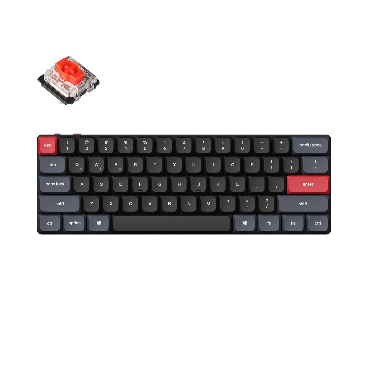 Keychron K9 Pro QMK/VIA ultra-slim custom mechanical keyboard 60 percent tenkeyless layout for Mac Windows Linux low-profile Gateron red