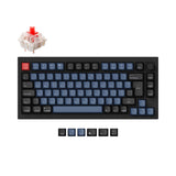 Keychron Q1 QMK VIA Custom Mechanical Keyboard 75 Percent For Mac Windows Swiss ISO Layout Gateron G Pro Red Switch