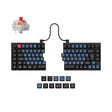 Keychron Q11 QMK/VIA 75% split custom mechanical keyboard full aluminum black frame for Mac Window Linux Keychron K Pro switch red ISO UK layout