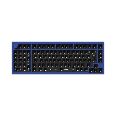 Keychron Q12 QMK VIA southpaw custom mechanical keyboard 96 percent full aluminum frame for Mac Window Linux barebone ISO blue