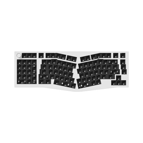 Keychron Q14 Pro QMK/VIA wireless custom mechanical keyboard 96 percent Alice layout full aluminum white frame for Mac Windows Linux with RGB backlight hot-swappable barebone