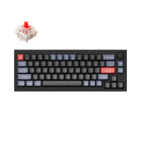 Keychron Q2 QMK VIA custom mechanical keyboard 65 percent layout full aluminum black frame B knob for Mac Windows iOS RGB backlight with hot swappable Gateron G Pro switch red