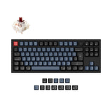 Keychron Q3 QMK VIA Custom Mechanical Keyboard Tenkeyless Full Aluminum Black Frame Knob UK ISO Layout For Mac Windows Hot Swappable Gateron G Pro Brown