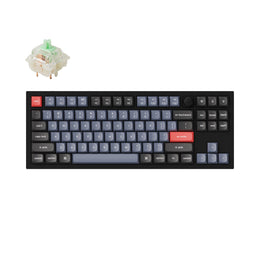 Keychron Q3 QMK VIA custom mechanical keyboard tenkeyless layout full aluminum knob version carbon black frame knob version for Mac windows hot swappable Gateron Baby Kangaroo switch