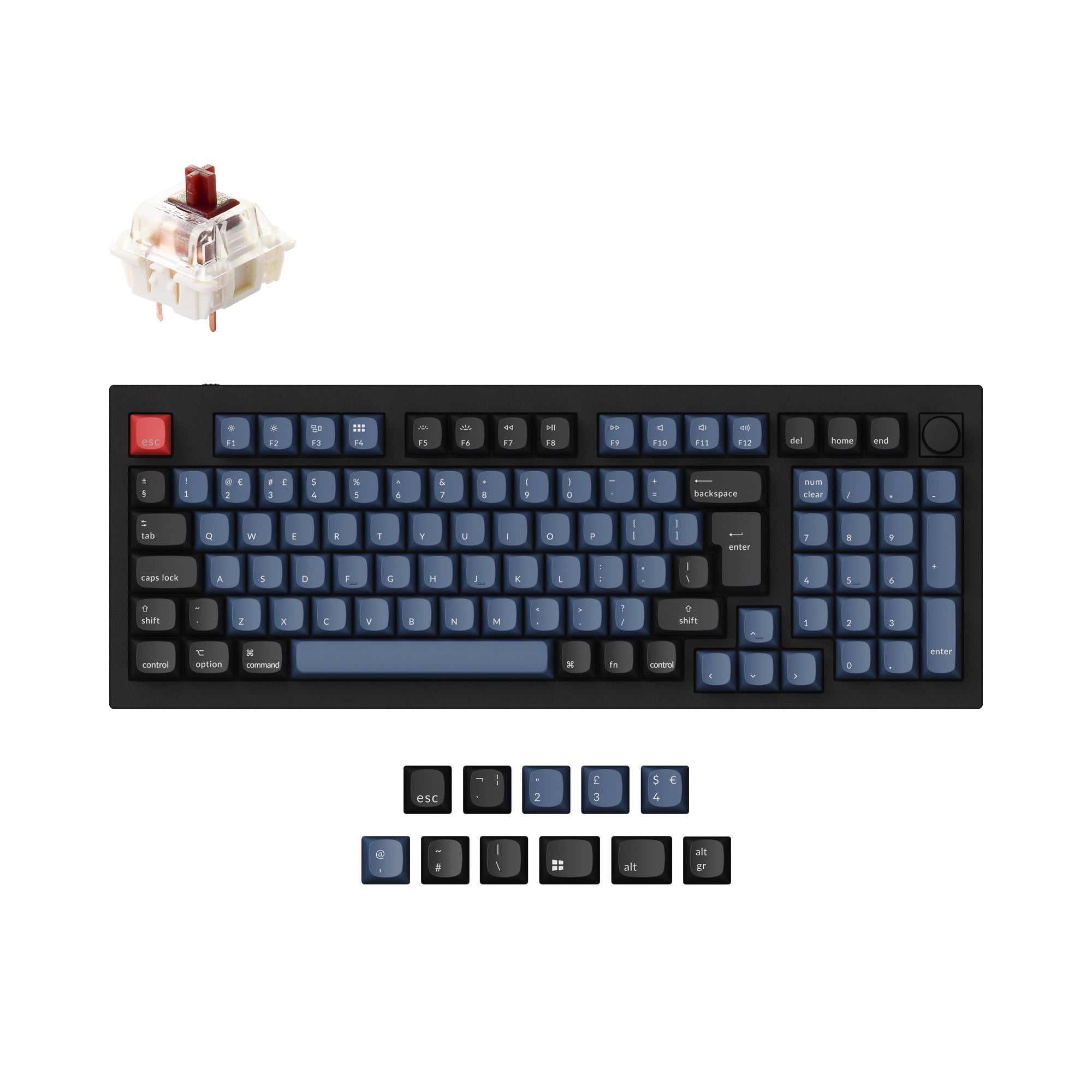 Keychron Q5 QMK VIA custom mechanical keyboard 96 percent layout full aluminum frame Mac Windows UK ISO layout hot swappable Gateron G Pro brown