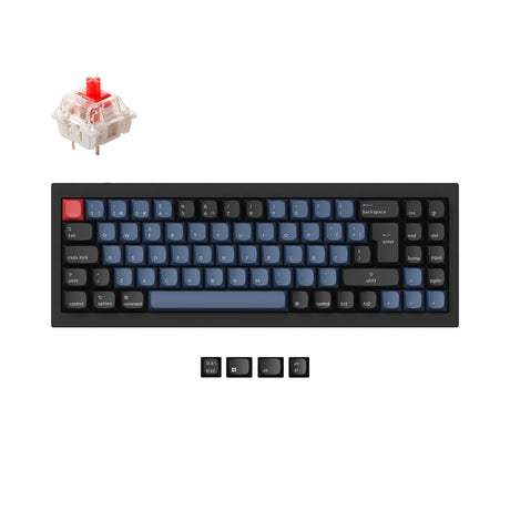 Keychron Q7 QMK VIA custom mechanical keyboard 70 percent layout full aluminum frame Mac Windows Spanish ES ISO layout Gateron G Pro switch red