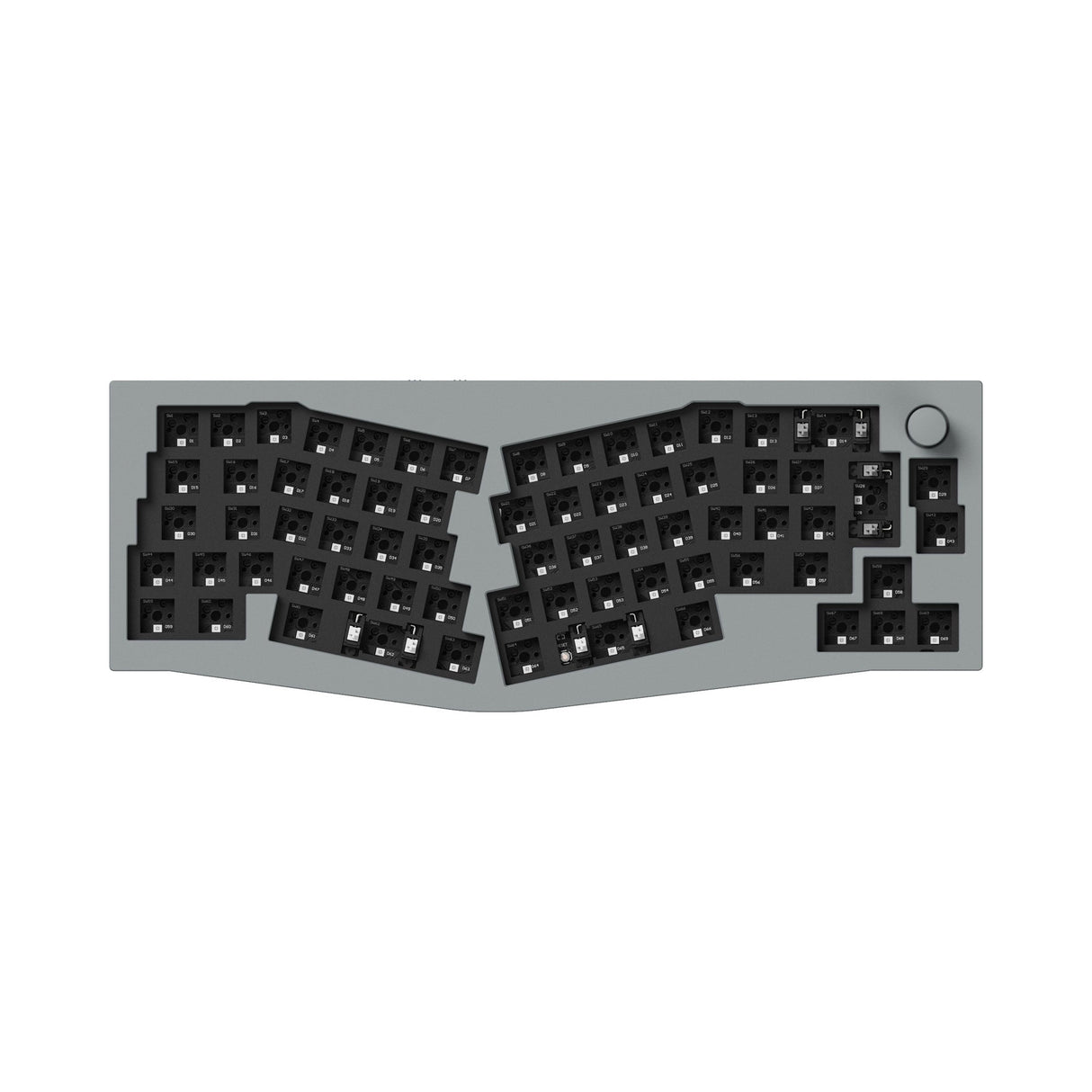 Keychron Q8 Pro QMK/VIA wireless custom mechanical keyboard 65 percent Alice layout full aluminum grey frame for Mac Windows Linux with RGB backlight hot-swappable barebone ISO