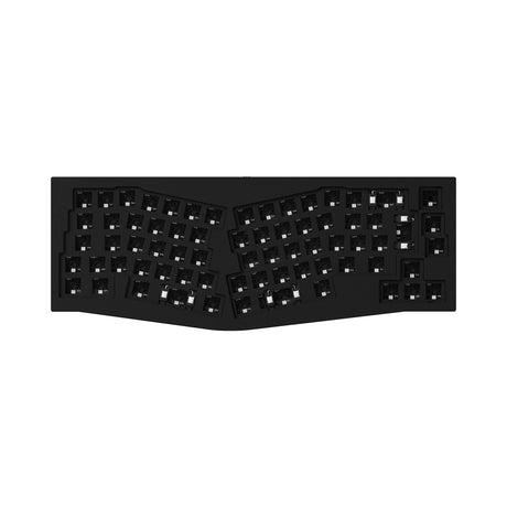 Keychron Q8 QMK VIA Custom Mechanical Keyboard Alice Layout Full Aluminum Frame For Mac Windows Linux ISO Layout Barebone Black