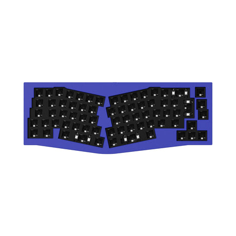 Keychron Q8 QMK VIA Custom Mechanical Keyboard Alice Layout Full Aluminum Frame For Mac Windows Linux ISO Layout Barebone Blue