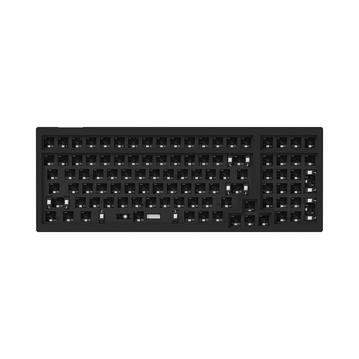 Keychron V5 QMK VIA custom mechanical keyboard 96 percent layout carbon black for Mac Windows iOS RGB backlight hot swappable barebone