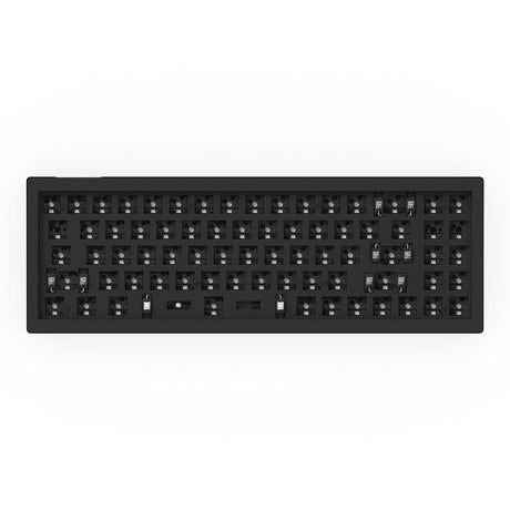 Keychron V7 QMK VIA custom mechanical keyboard 70 percent layout carbon black barebone for Mac Windows Linux RGB backlight