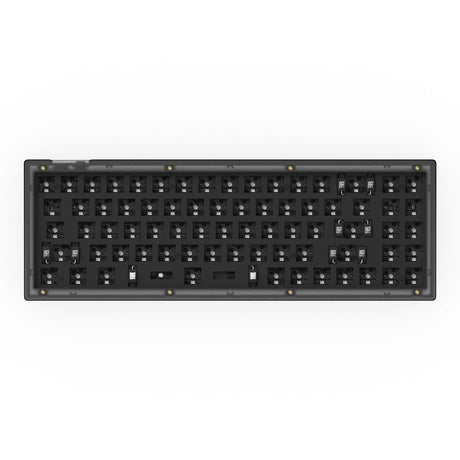 Keychron V7 QMK VIA custom mechanical keyboard 70 percent layout frosted black barebone for Mac Windows Linux RGB backlight