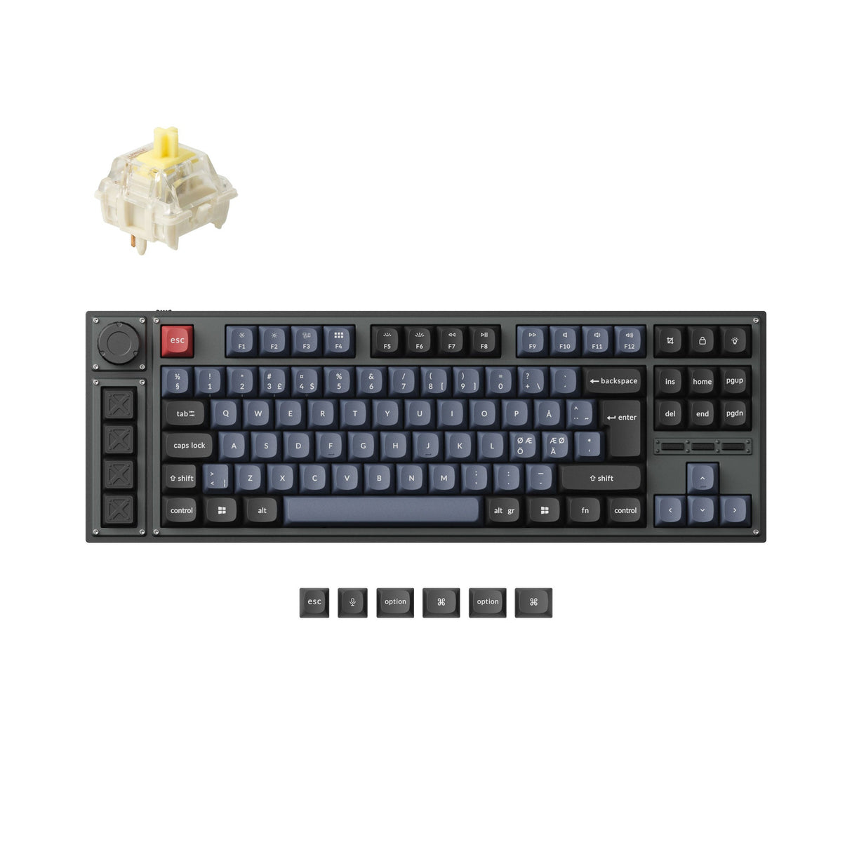 Lemokey L3 QMK Wireless Custom Mechanical Keyboard Gateron Jupiter Banana Version Nordic ISO Layout Keyboard