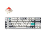 Lemokey L3 QMK/VIA Wireless Custom Mechanical Keyboard Gateron Jupiter Red Switch-Space Silver