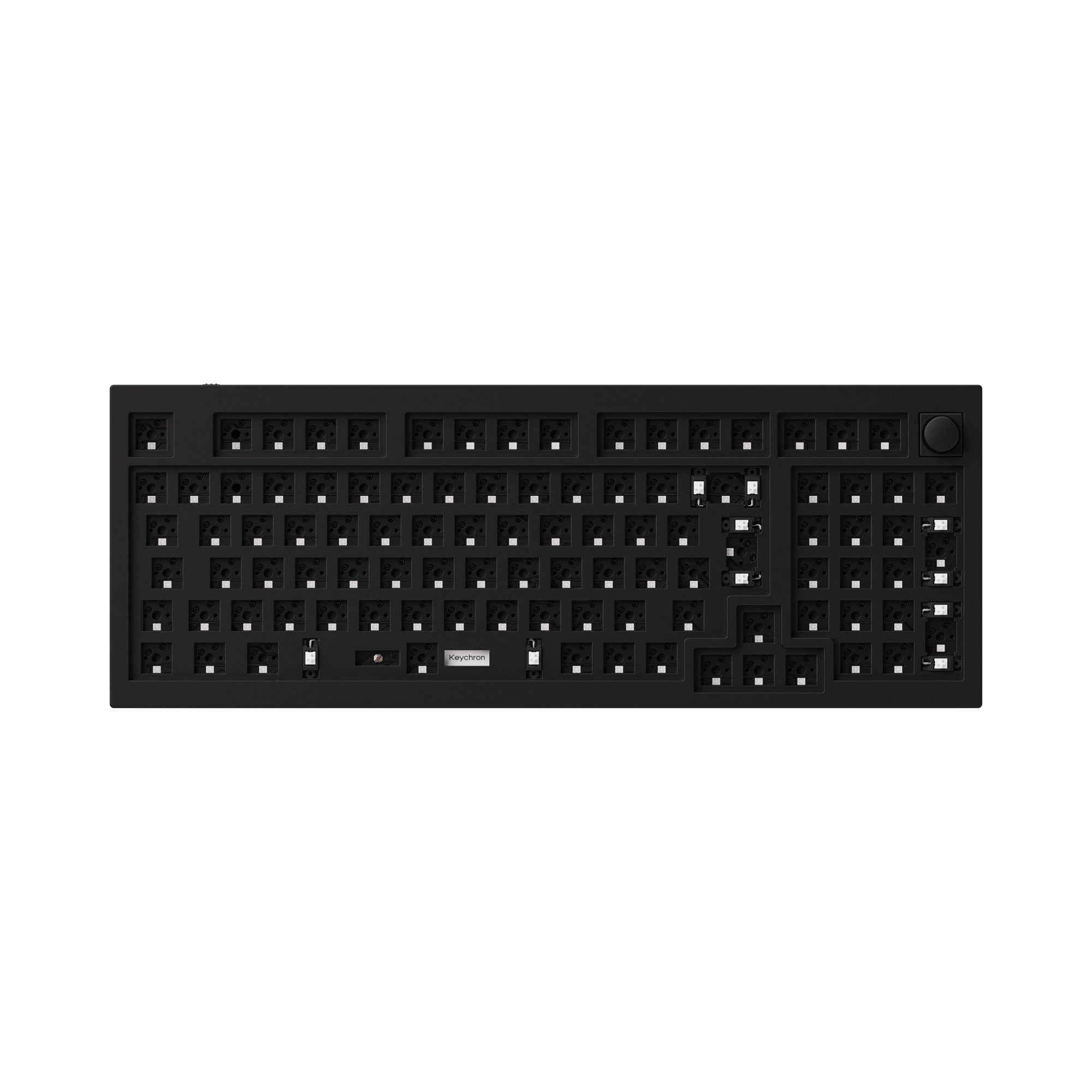 Keychron Q5 QMK VIA custom mechanical keyboard ISO layout UK DE FR IT ES Nordic 96 percent layout full aluminum frame for Mac Windows Linux barebone knob black