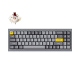 Keychron Q7 QMK/VIA custom mechanical keyboard 70 percent layout full aluminum for Mac Windows Linux fully assembled grey frame with Gateron G Pro switch brown