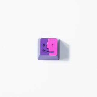 Smile Aluminum Alloy Artisan Keycap Purple