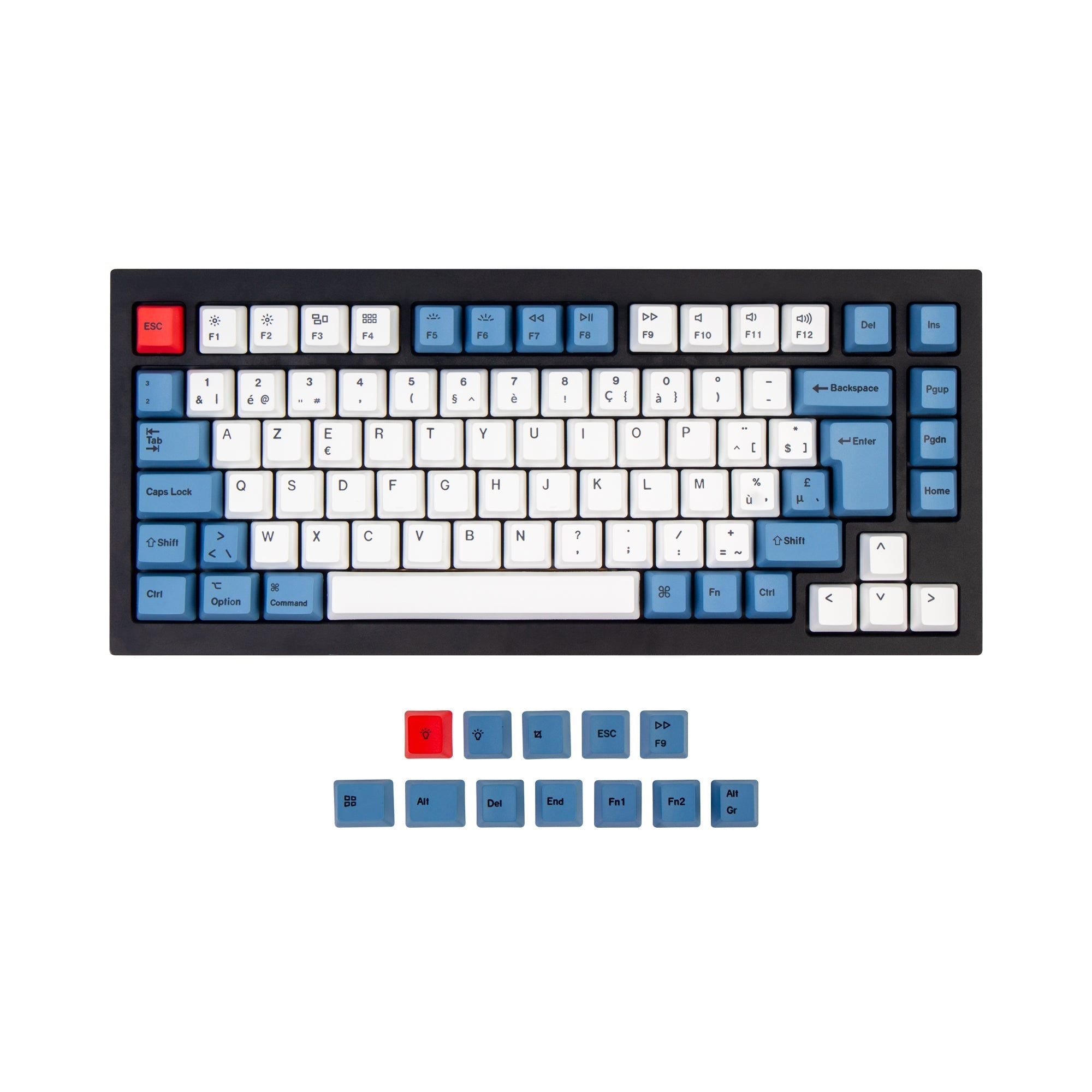 Keychron ISO Q1 Q2 K2 OEM PBT Blue Keycap Set Belgium